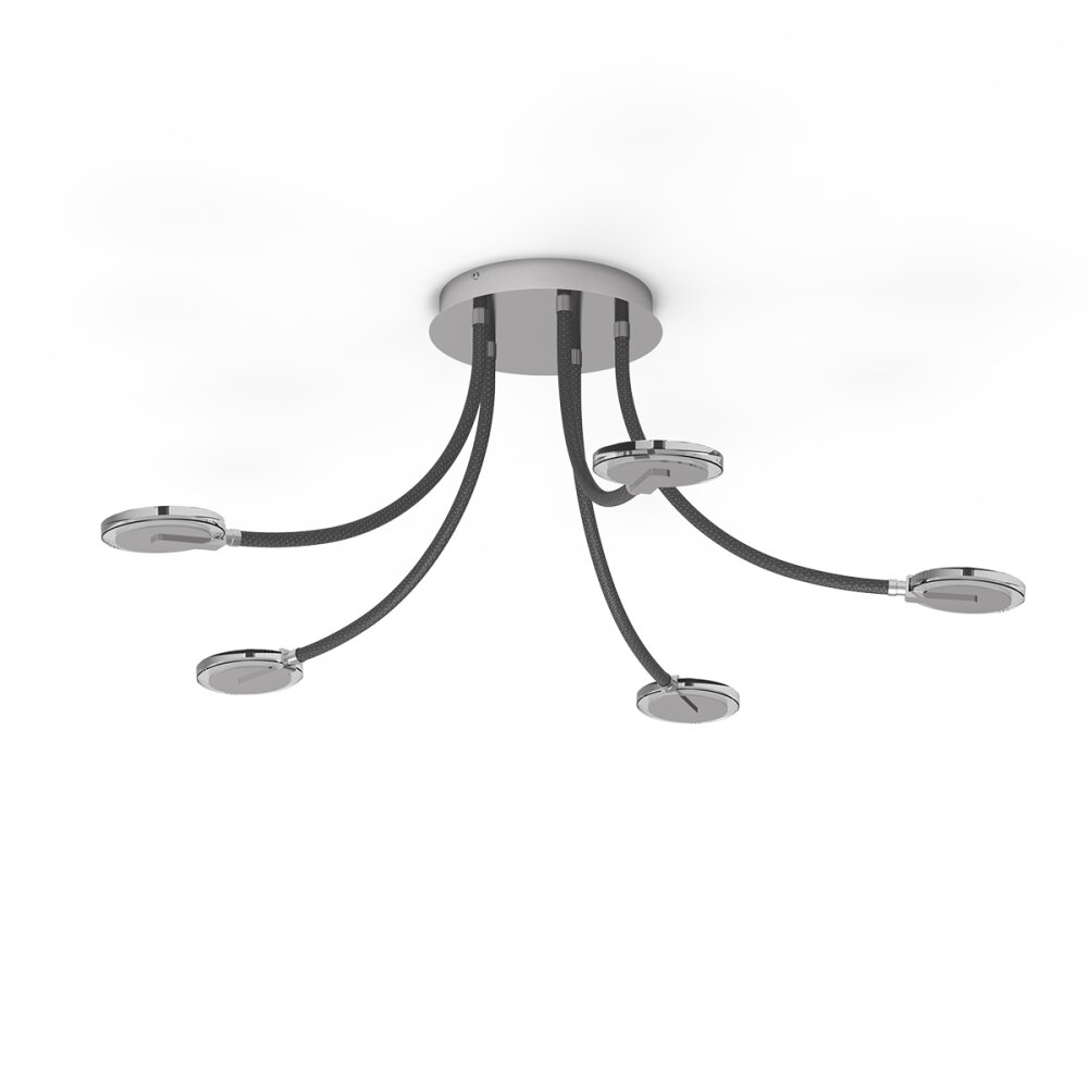 Steinhauer Turound Deckenleuchte LED Stahl gebürstet, 5-flammig main product photo