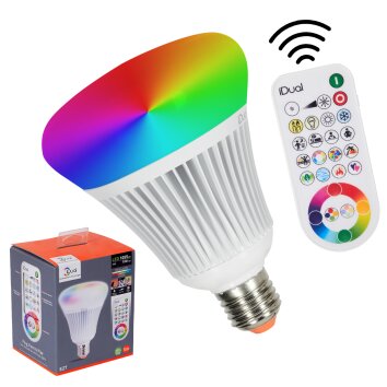 iDual E27 LED RGB 16 Watt 2200-6500 Kelvin 806 Lumen mit Fernbedienung