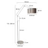 Steinhauer Prestige Chic Bogenlampe Stahl gebürstet, 1-flammig