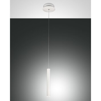 Fabas Luce Prado Pendelleuchte LED Weiß, 1-flammig