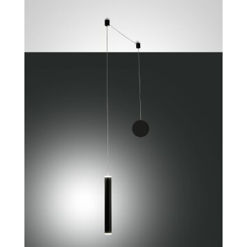Fabas Luce Prado Pendelleuchte LED Schwarz, 1-flammig