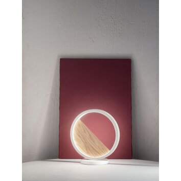 Fabas Luce Pierre Tischleuchte LED Naturfarben, Weiß, 1-flammig