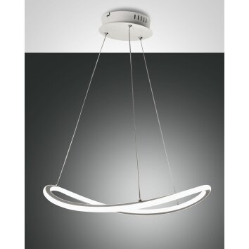 Fabas Luce Tirreno Pendelleuchte LED Weiß, 1-flammig