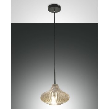 Fabas Luce Budelli Pendelleuchte Schwarz, 1-flammig