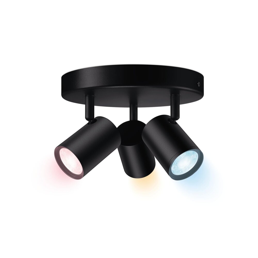 Philips WiZ IMAGEO Deckenleuchte LED Schwarz, 3-flammig, Farbwechsler main product photo