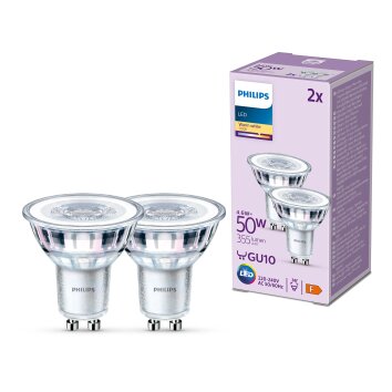 Philips Classic 2er Set LED GU10 4,6 Watt 2700 Kelvin 355 Lumen