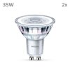 Philips Classic 2er Set LED GU10 3,5 Watt 4000 Kelvin 275 Lumen