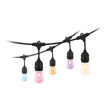 Philips WiZ String Lights Lichterkette LED Schwarz, 1-flammig, Farbwechsler