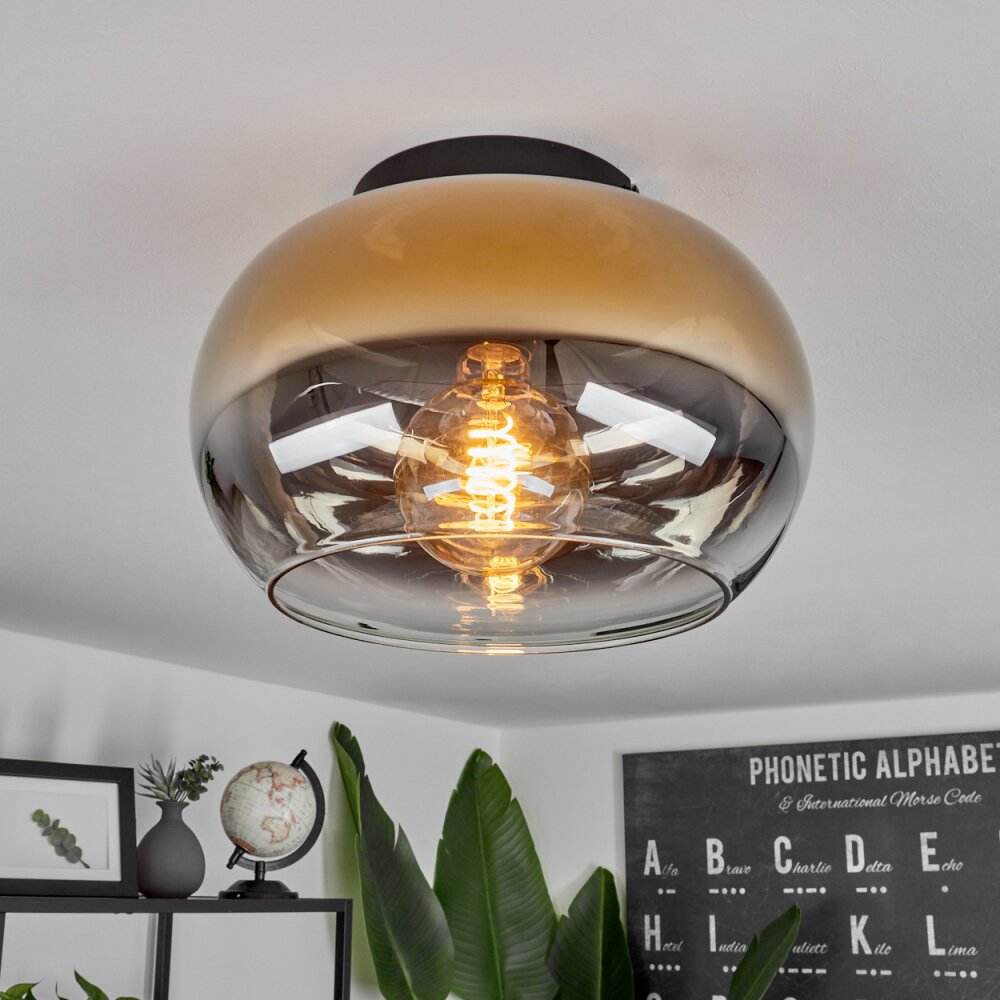 Molloy Deckenleuchte Gold, Klar, Rauchfarben, 1-flammig main product photo