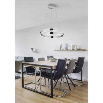 Reality Parma Pendelleuchte LED Chrom, 1-flammig