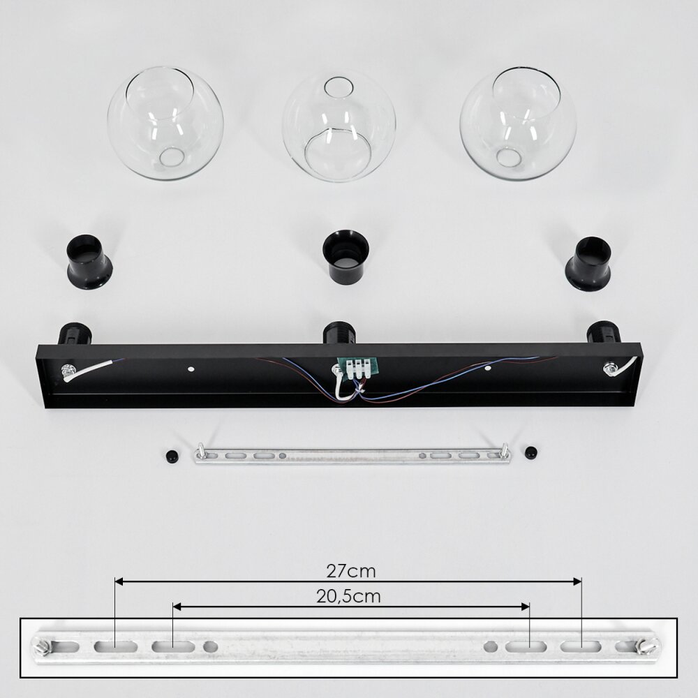 Koyoto Deckenleuchte Glas 15 cm Klar, 3-flammig
