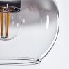 Koyoto Deckenleuchte Glas 15 cm Klar, Rauchfarben, 3-flammig