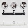 Koyoto Deckenleuchte Glas 25 cm Chrom, Rauchfarben, 3-flammig
