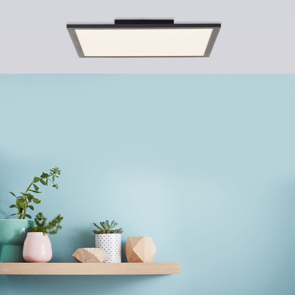 Brilliant Jacinda Deckenpanel LED Schwarz, 1-flammig, Fernbedienung main product photo