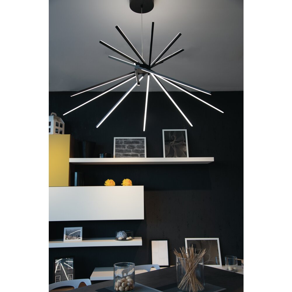 Luce Design Shanghai Pendelleuchte LED Schwarz, 8-flammig main product photo