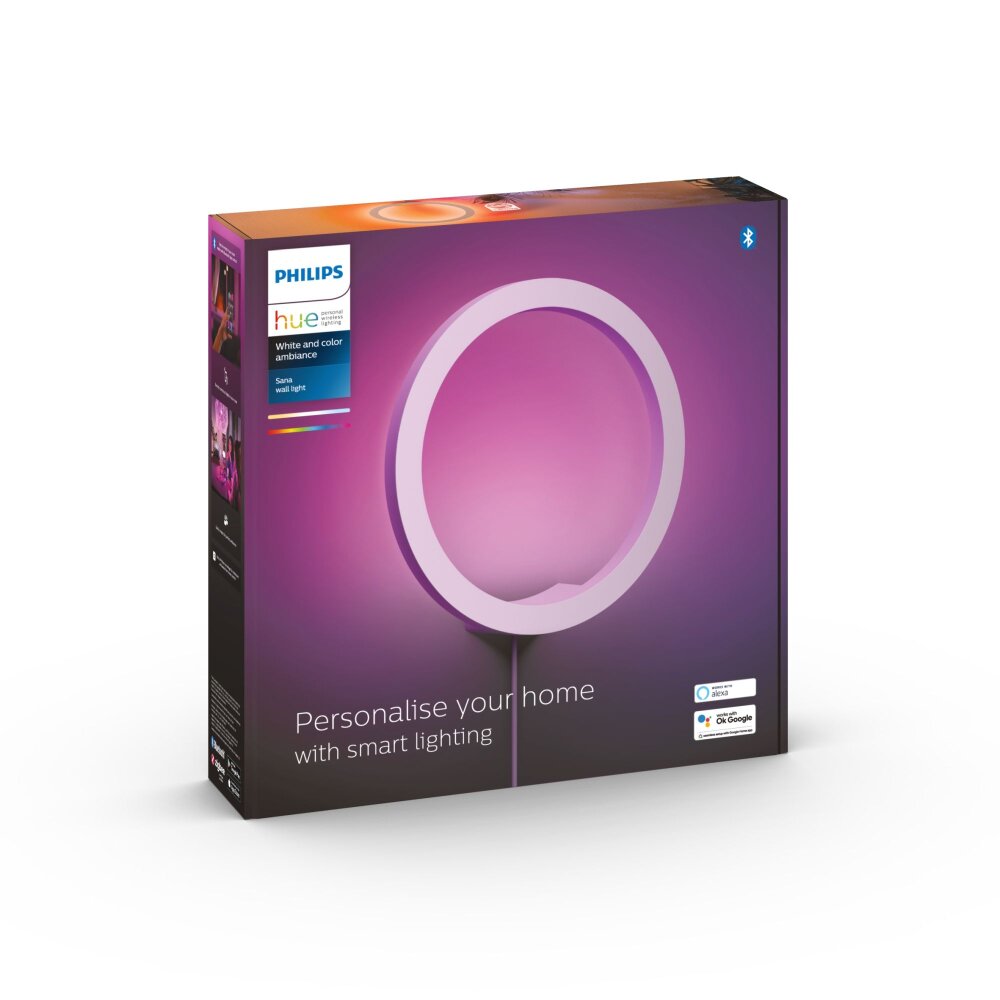 Philips Hue Sana Wandleuchte LED Weiß, 1-flammig, Farbwechsler