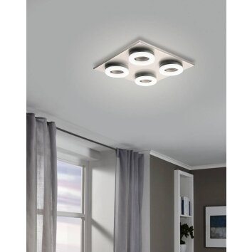 Eglo Leuchten PALENA Deckenleuchte LED Nickel-Matt, 4-flammig