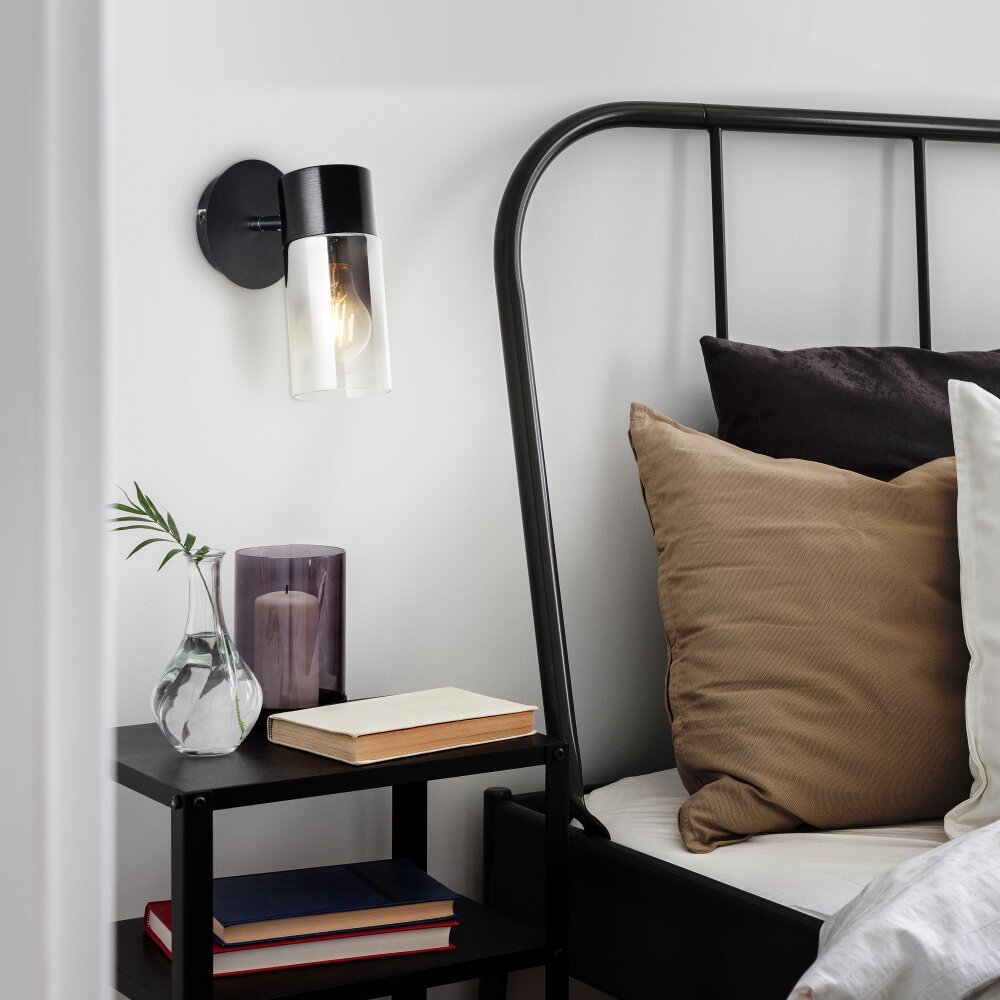 Brilliant Alia Wandleuchte Schwarz, 1-flammig main product photo