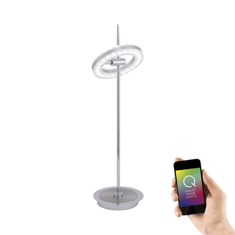 Paul Neuhaus Q-AMY Tischleuchte LED Edelstahl, 2-flammig, Fernbedienung main product photo