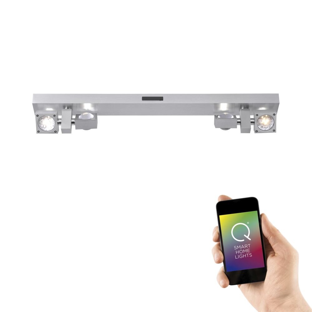 Paul Neuhaus Q-NEMO Deckenleuchte LED Aluminium, 8-flammig, Fernbedienung, Farbwechsler main product photo