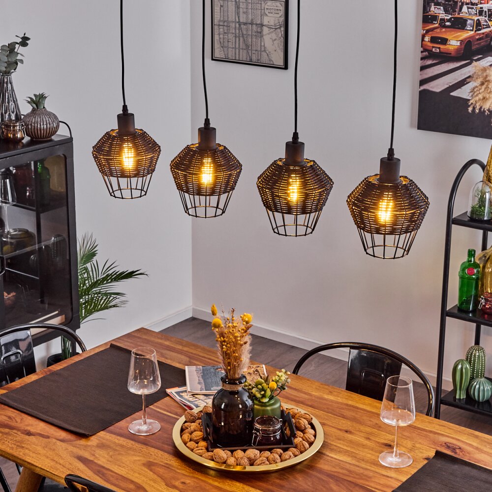 Benagil Pendelleuchte Schwarz, 4-flammig main product photo