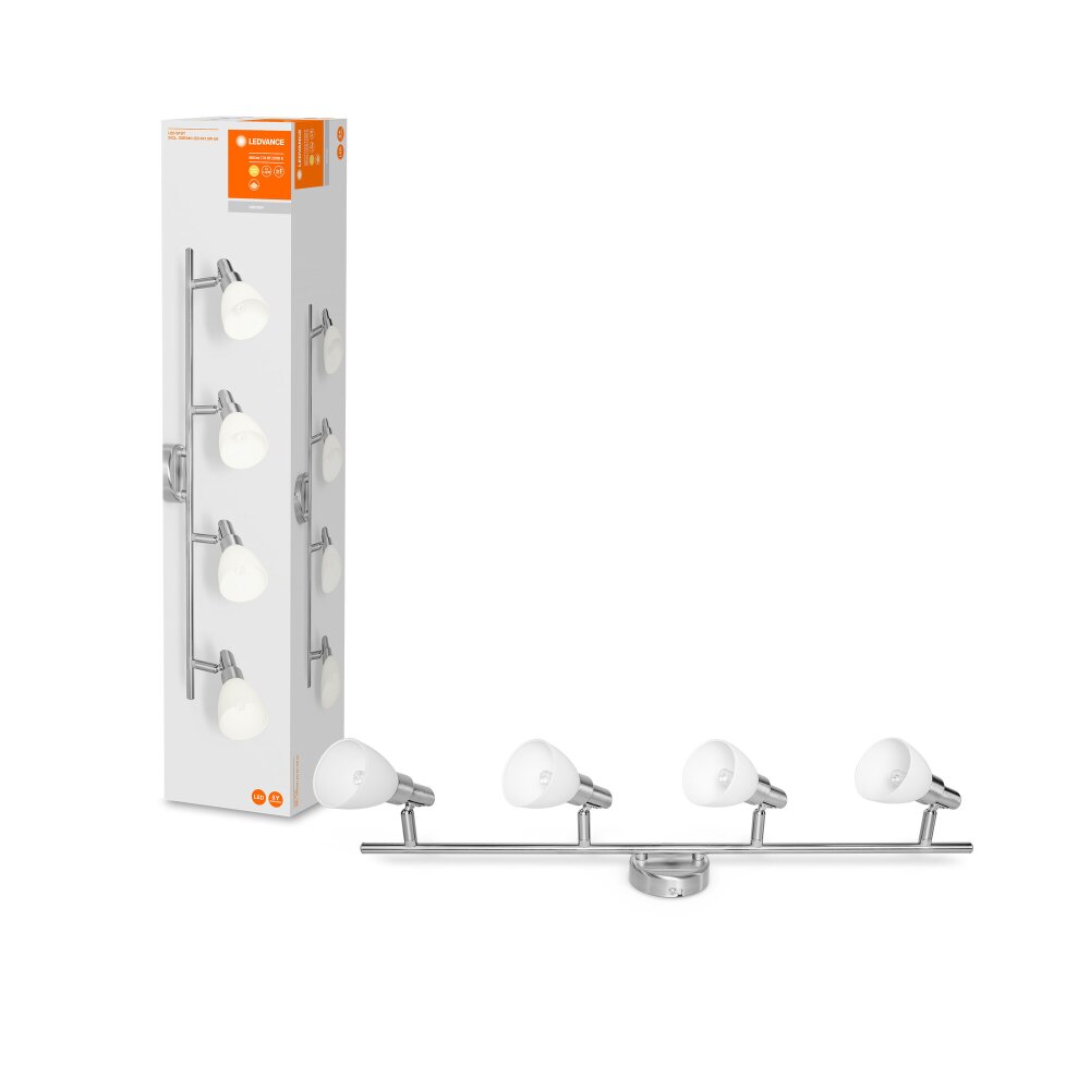 LEDVANCE SPOT Deckenleuchte Silber, 4-flammig