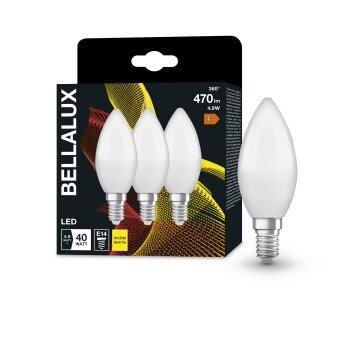 BELLALUX® CLB 3er Set LED E14 4,9 Watt 2700 Kelvin 470 Lumen