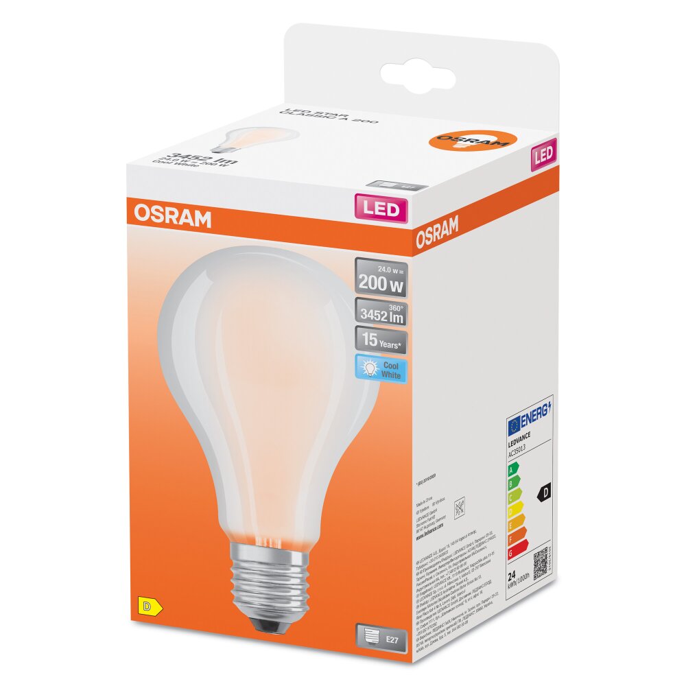 OSRAM CLASSIC A LED E27 24 Watt 4000 Kelvin 3452 Lumen main product photo