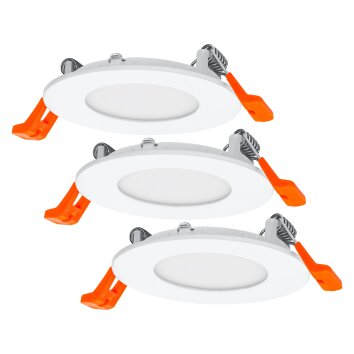 LEDVANCE DOWNLIGHT SLIM 3er Set Einbauleuchte Weiß, 3-flammig