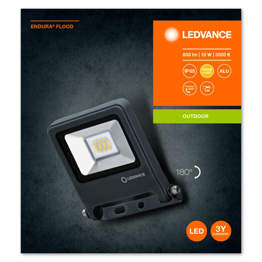LEDVANCE ENDURA® Gartenstrahler Grau, 1-flammig