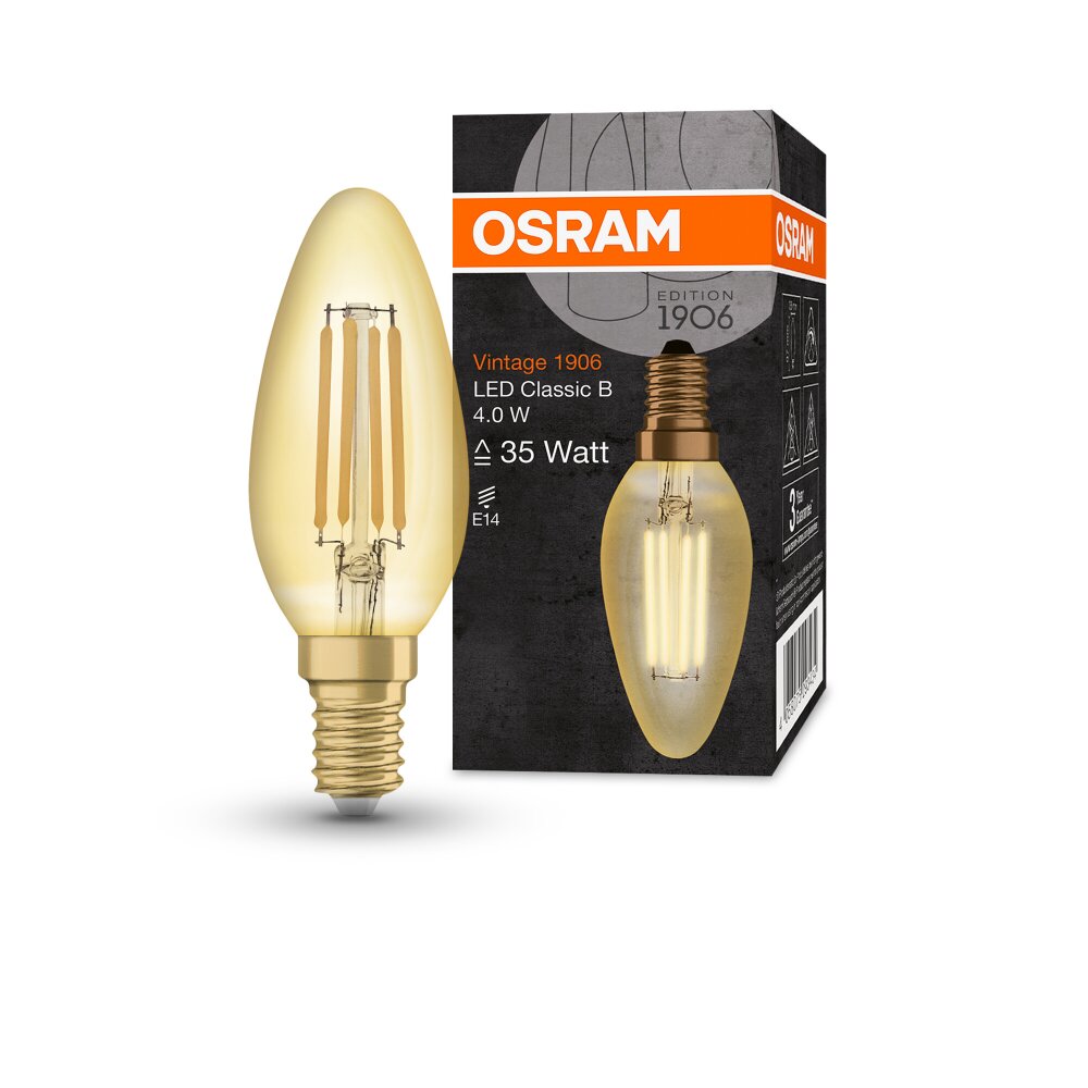 OSRAM Vintage 1906® LED E14 4 Watt 2400 Kelvin 410 Lumen main product photo