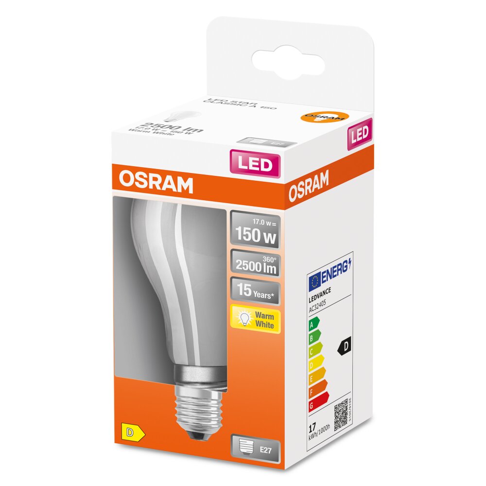 OSRAM LED Retrofit E27 17 Watt 2700 Kelvin 2452 Lumen main product photo