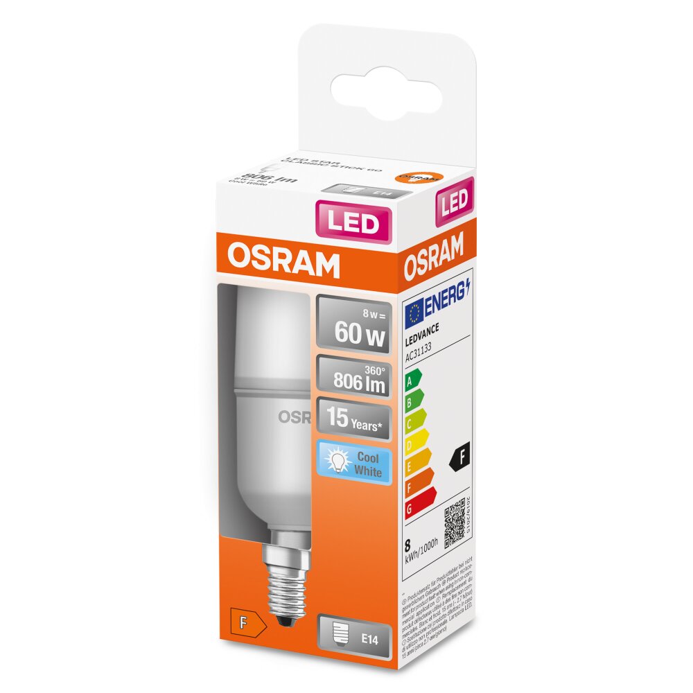 OSRAM LED STAR E14 8 Watt 4000 Kelvin 806 Lumen main product photo