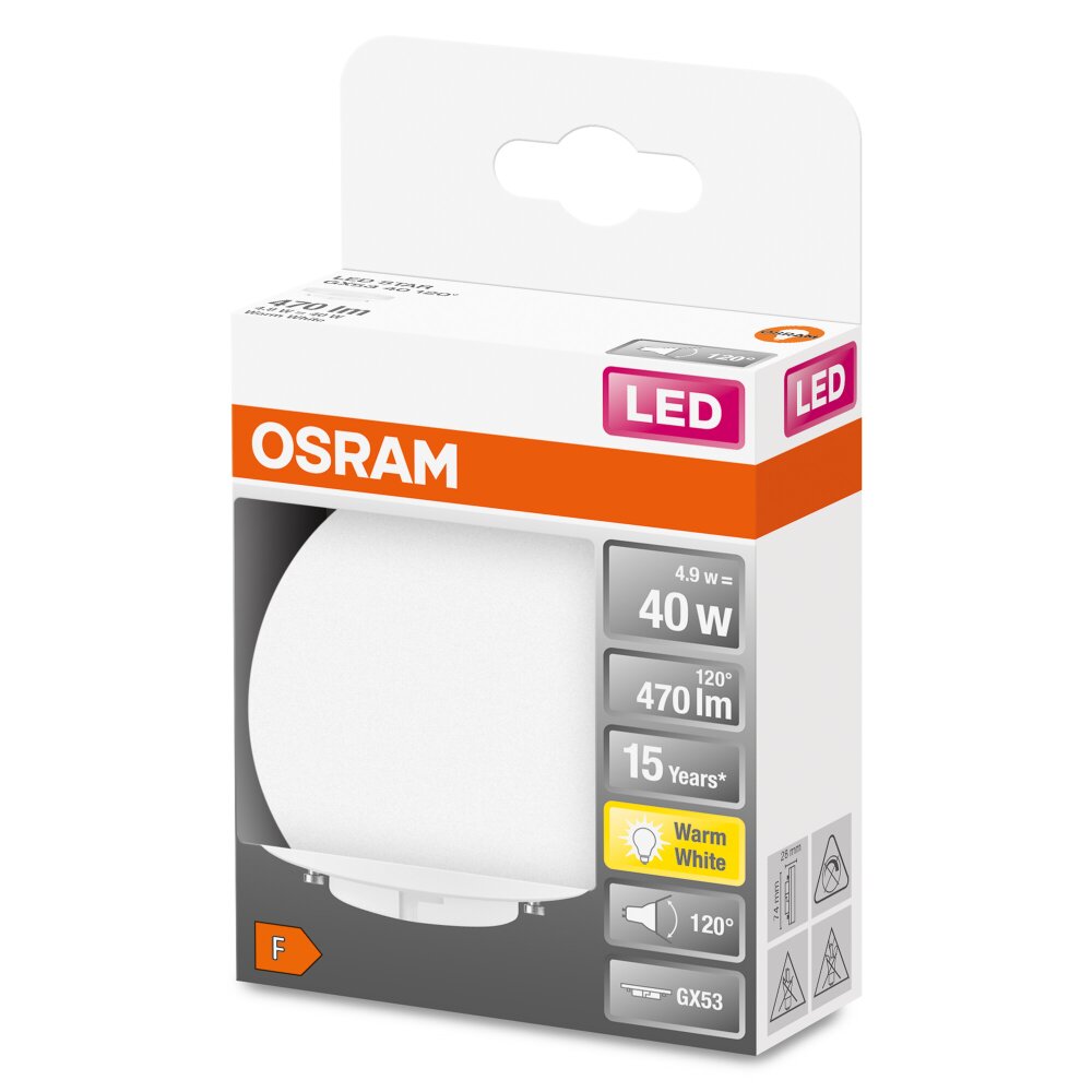 OSRAM LED STAR GX53 4,9 Watt 2700 Kelvin 470 Lumen main product photo