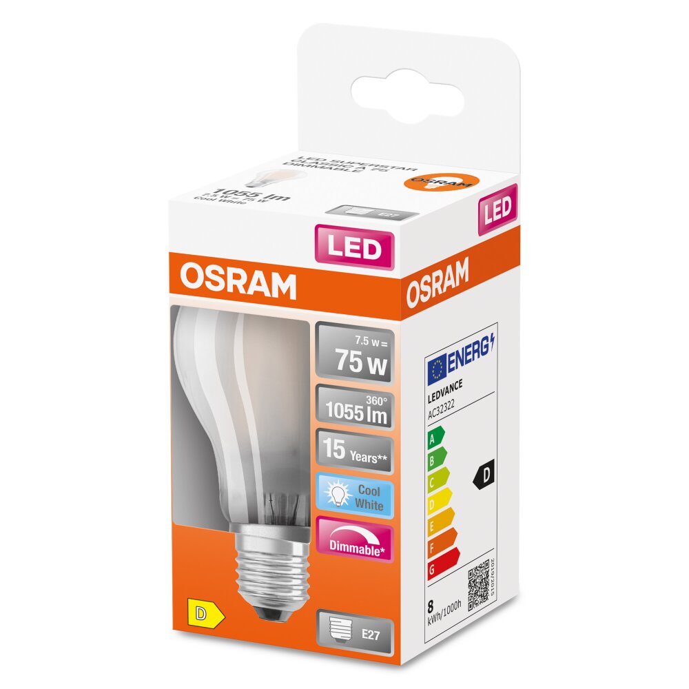 OSRAM LED Retrofit E27 7,5 Watt 4000 Kelvin 1055 Lumen main product photo