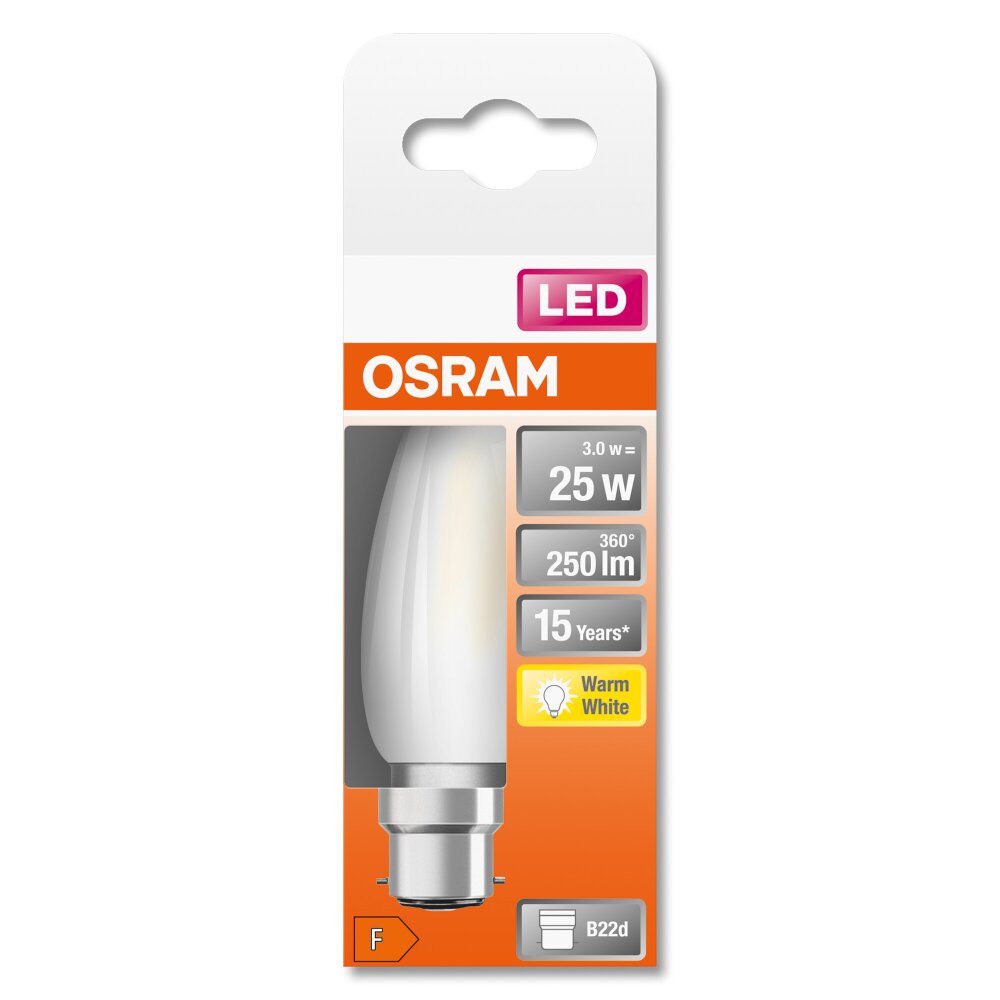 OSRAM LED Retrofit B22d 2,5 Watt 2700 Kelvin 250 Lumen
