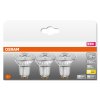 OSRAM LED STAR PAR16 3er Set GU10 2,6 Watt 2700 Kelvin 230 Lumen