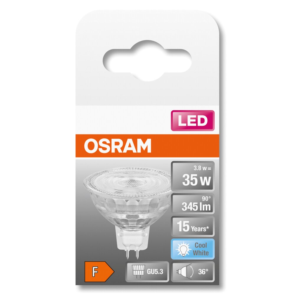 OSRAM LED STAR GU5.3 3,8 Watt 4000 Kelvin 345 Lumen
