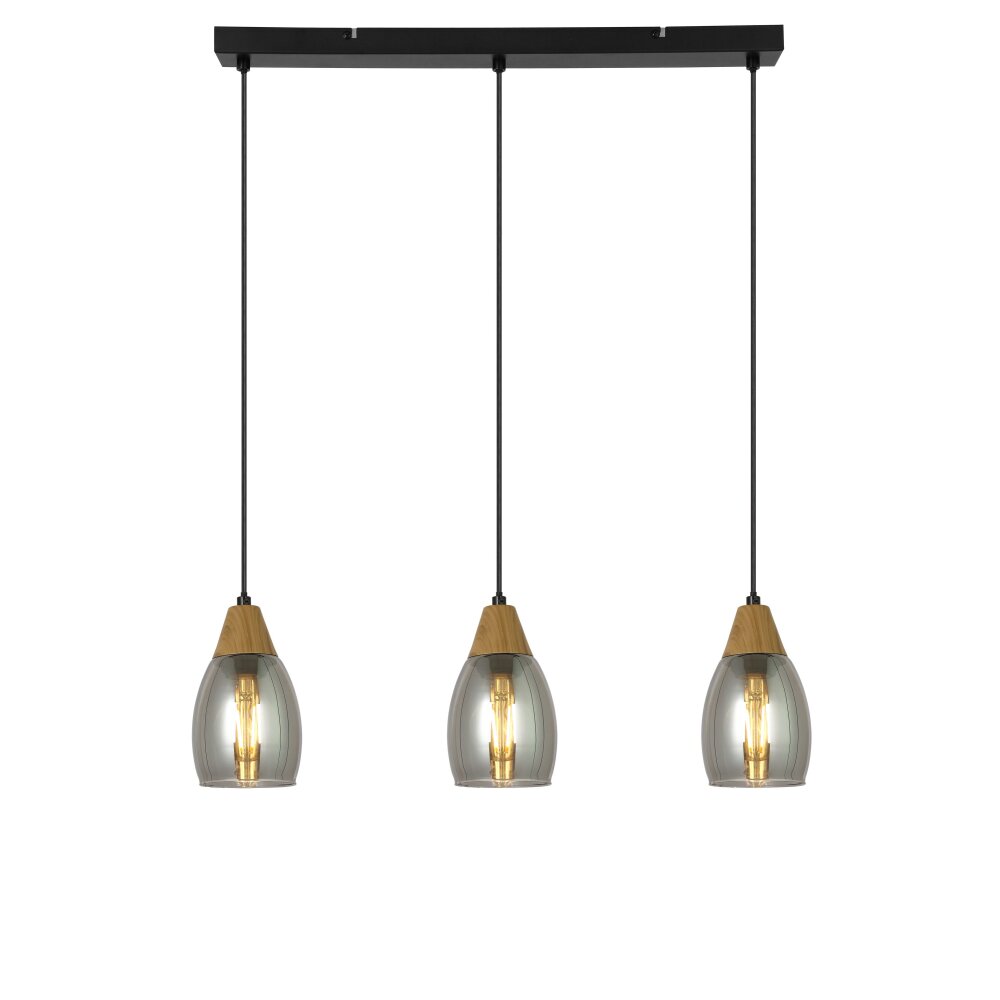 Globo REID Pendelleuchte Schwarz, 3-flammig main product photo