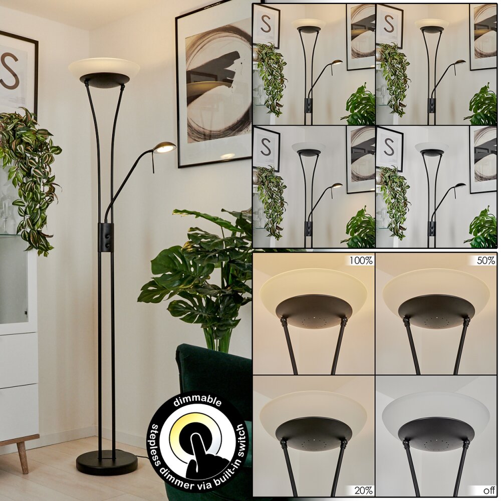 Chanlus Deckenfluter LED Schwarz, 1-flammig main product photo