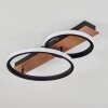 Canhestros Deckenleuchte LED Holzoptik, Schwarz, 1-flammig