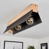 Sangkor Deckenleuchte Naturfarben, Schwarz, 3-flammig Sangkor Deckenleuchte Naturfarben, Schwarz, 3-flammig