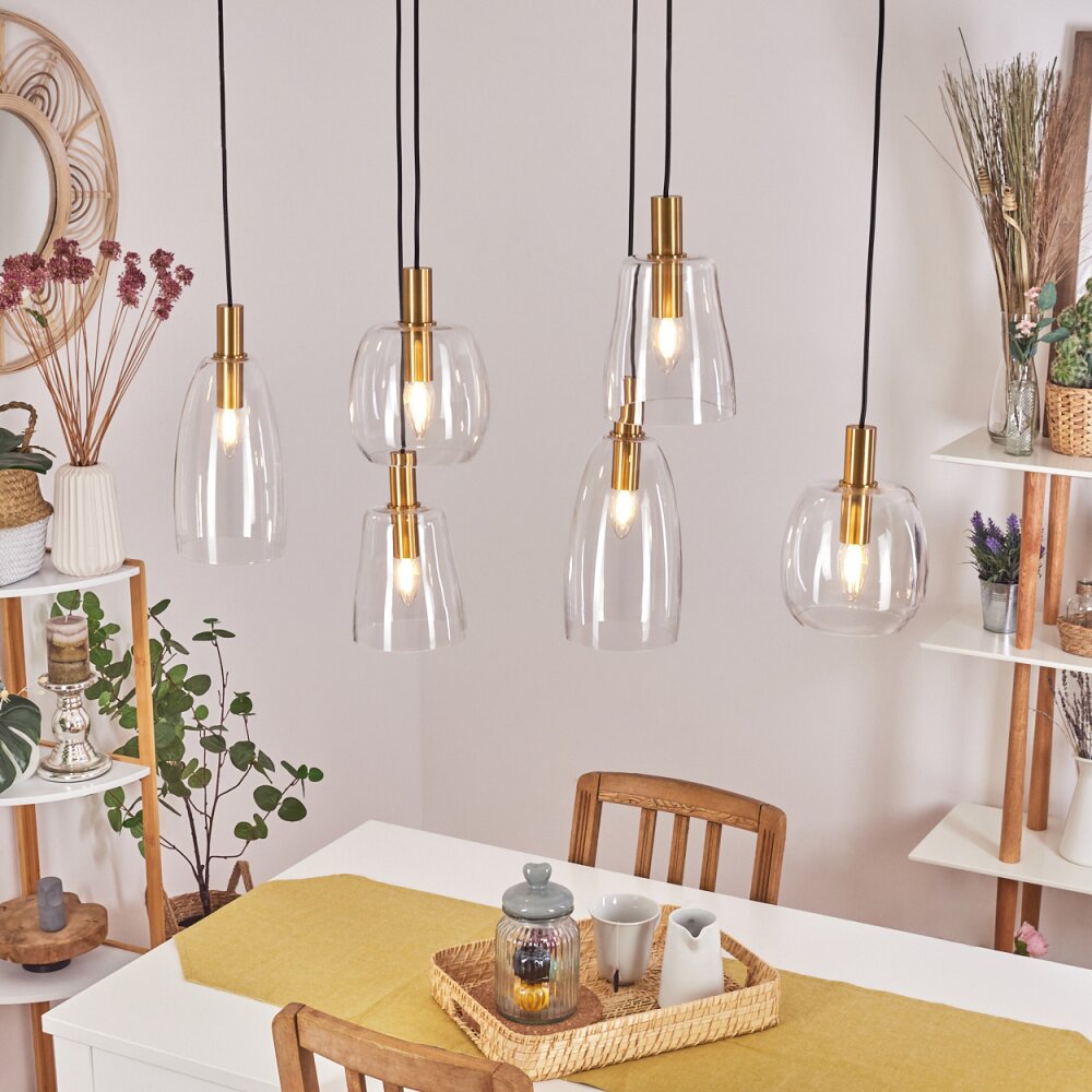 Kenong Hängeleuchte Messing, 6-flammig main product photo