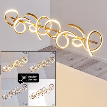 Lavaca Pendelleuchte LED Gold, 4-flammig