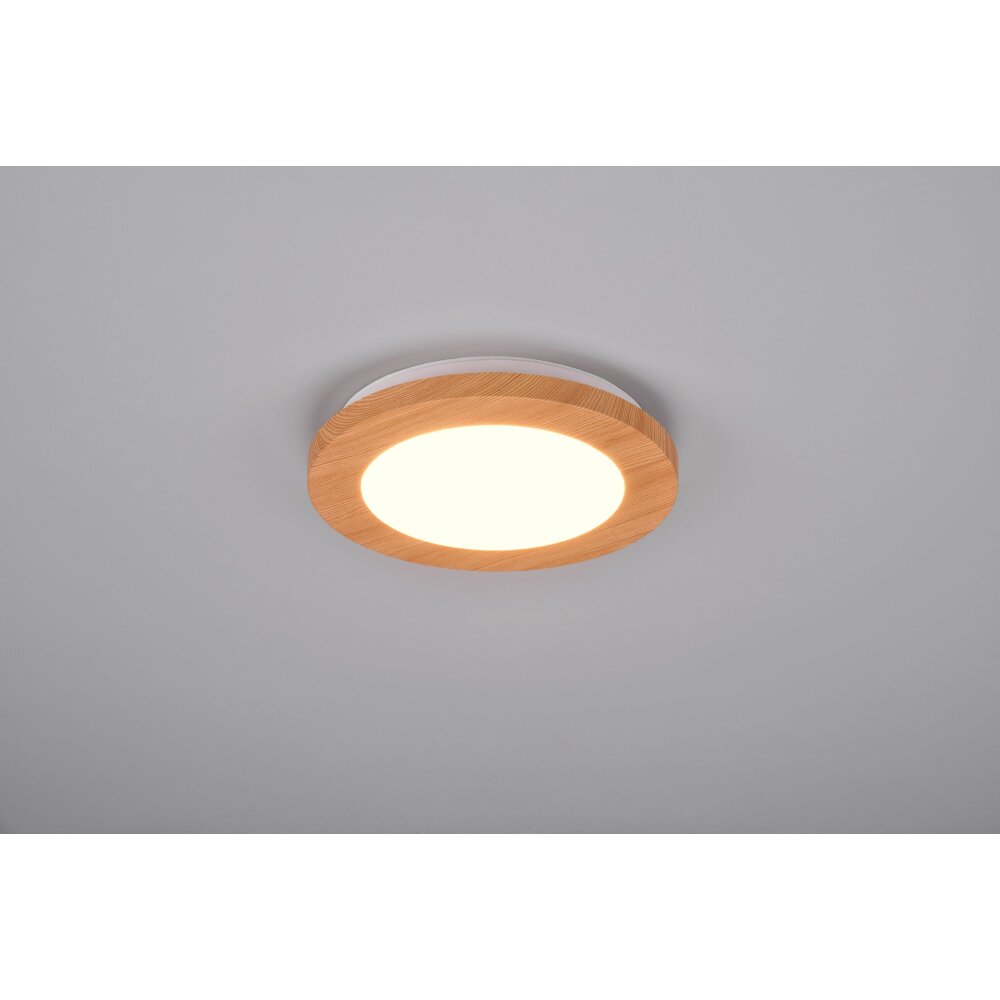 Reality Camillus Deckenpanel LED Holzoptik, Weiß, 1-flammig main product photo