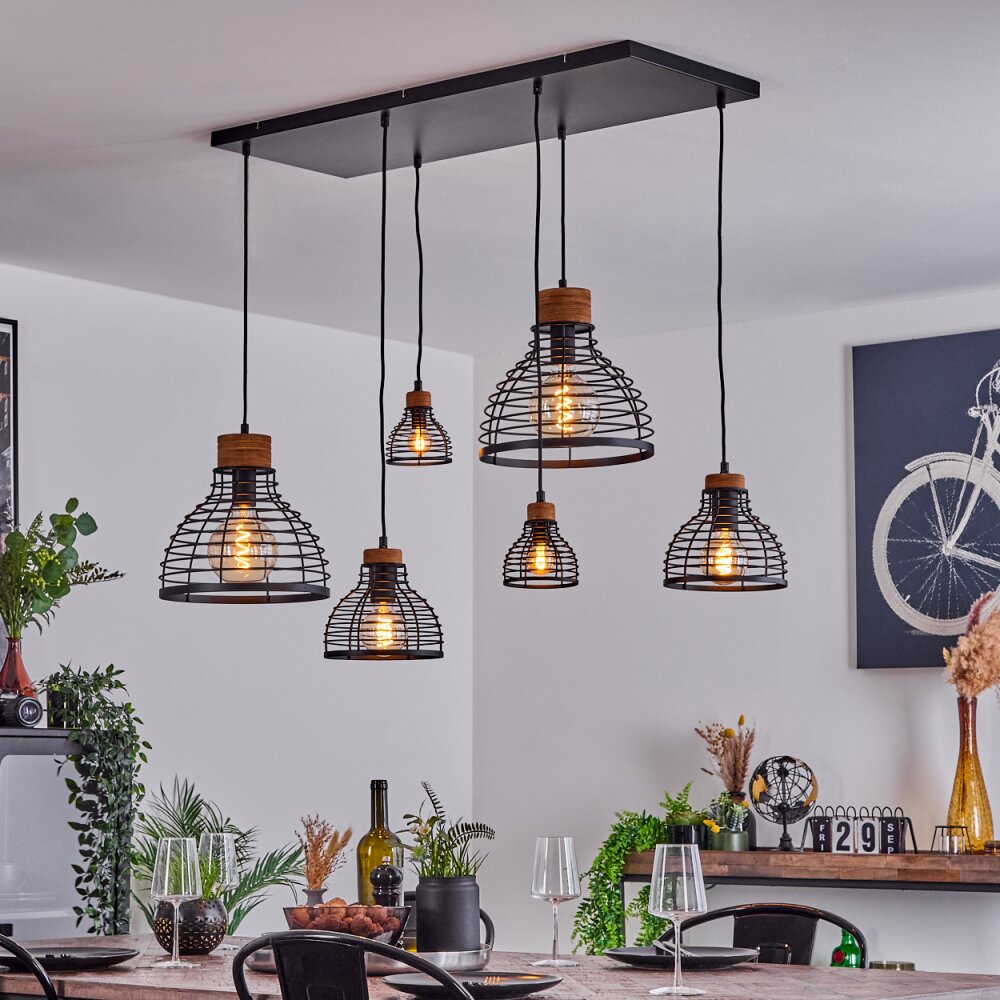 Omba Pendelleuchte Schwarz, 6-flammig main product photo