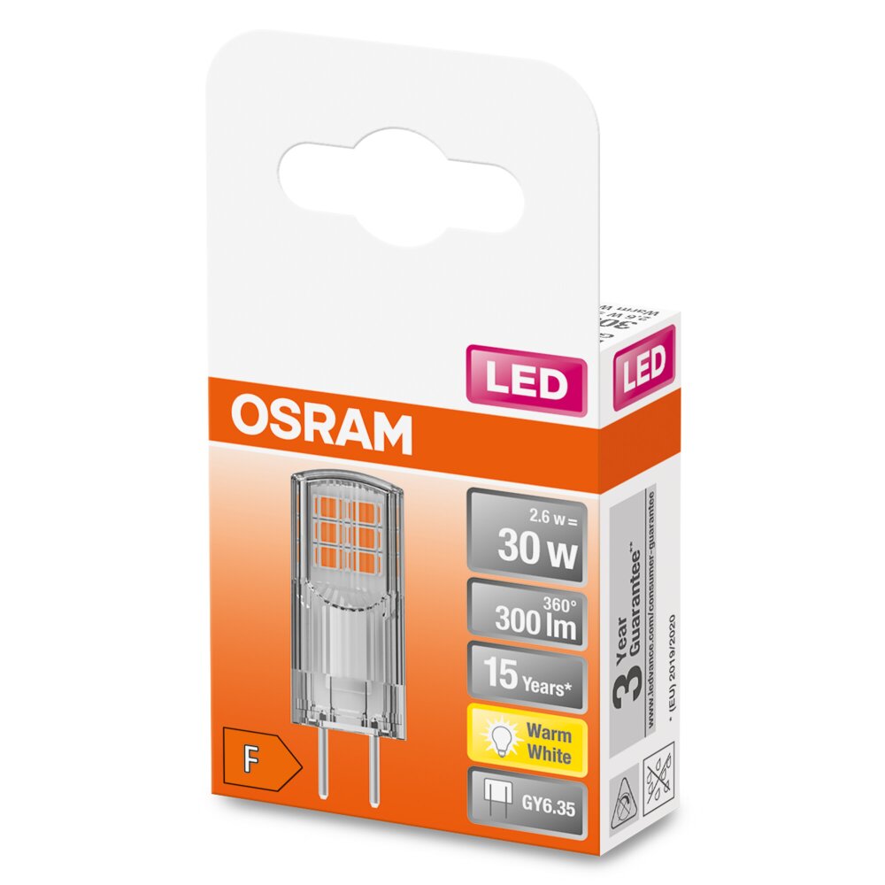 OSRAM LED PIN GY6.35 2,6 Watt 2700 Kelvin 300 Lumen main product photo