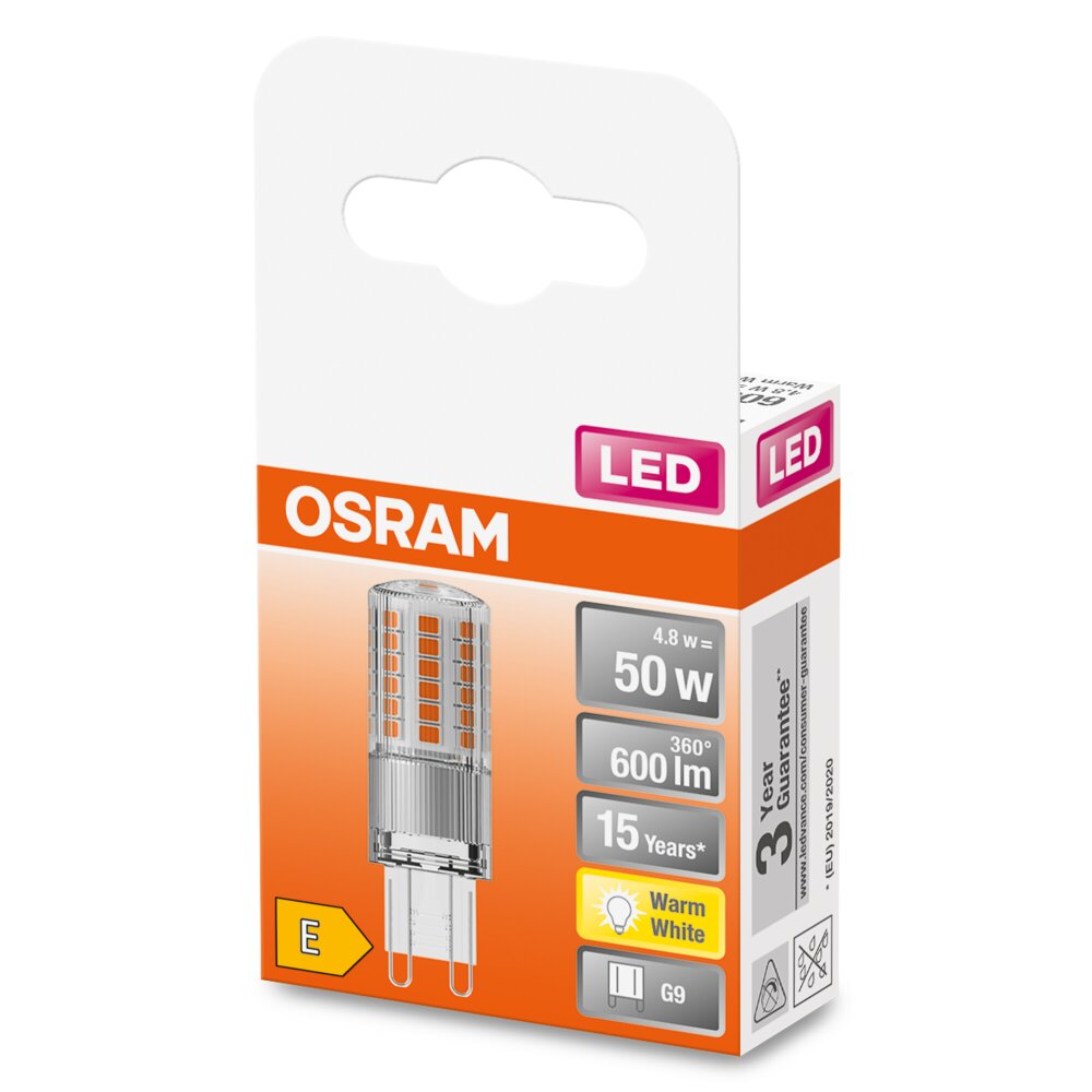 OSRAM LED PIN G9 4,8 Watt 2700 Kelvin 600 Lumen main product photo