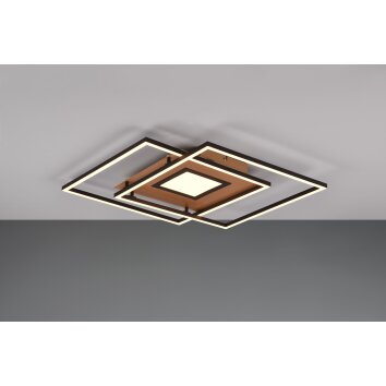 Trio Via Deckenleuchte LED Gold, Schwarz, 1-flammig, Fernbedienung