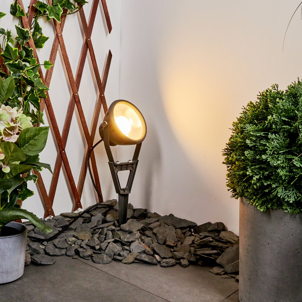 Idual Phniet Gartenstrahler LED Schwarz, 1-flammig, Fernbedienung, Farbwechsler